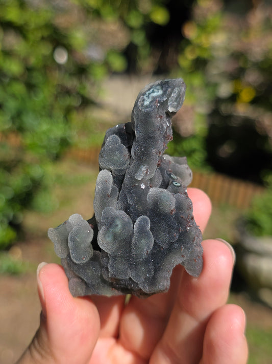 Calcédoine d'Inde avec Heulandite rouge n°19