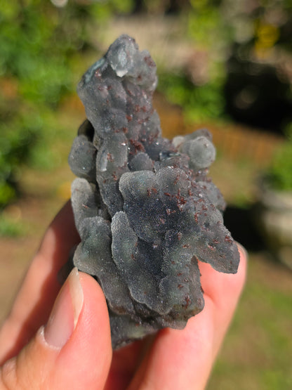 Calcédoine d'Inde avec Heulandite rouge n°19