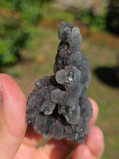 Calcédoine d'Inde avec Heulandite rouge n°19