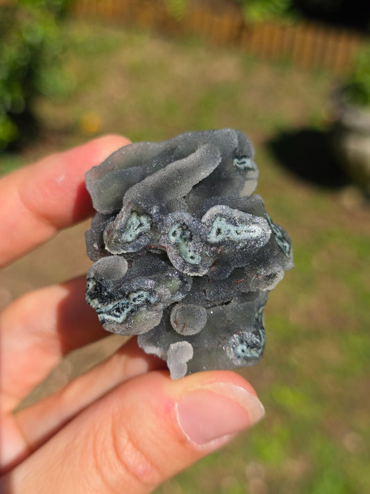 Calcédoine d'Inde avec heulandite rouge n°25