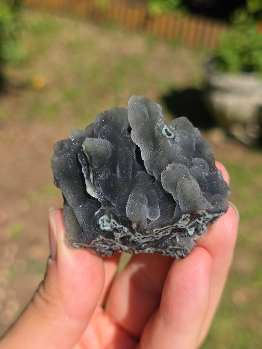 Calcédoine d'Inde avec heulandite rouge n°27