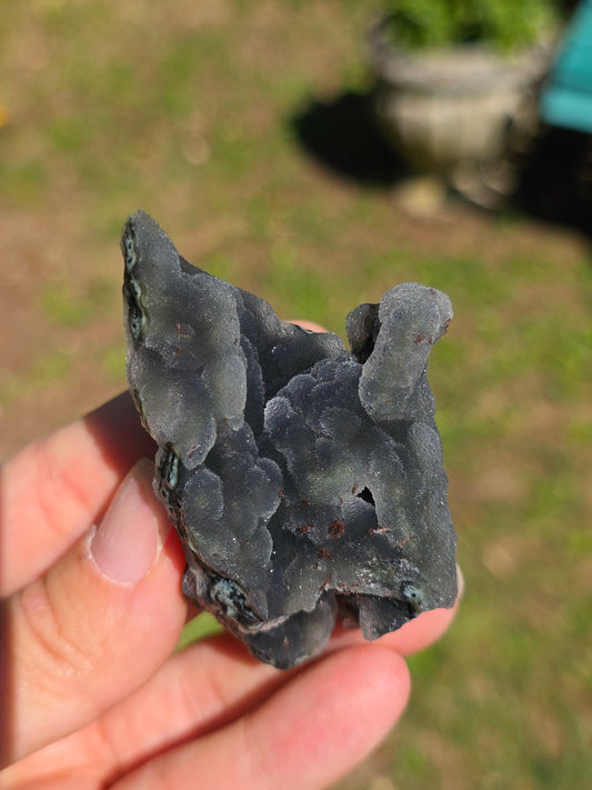 Calcédoine d'Inde avec heulandite rouge n°35