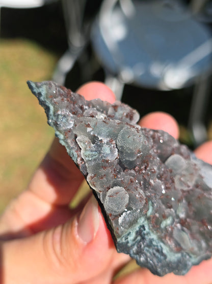 Calcédoine d'Inde avec Heulandite rouge n°46