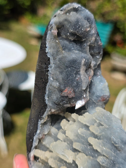 Calcédoine d'Inde avec Stilbite n°52