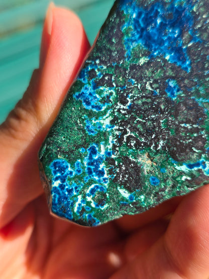 Galet Shattuckite et Malachite du Congo n°1