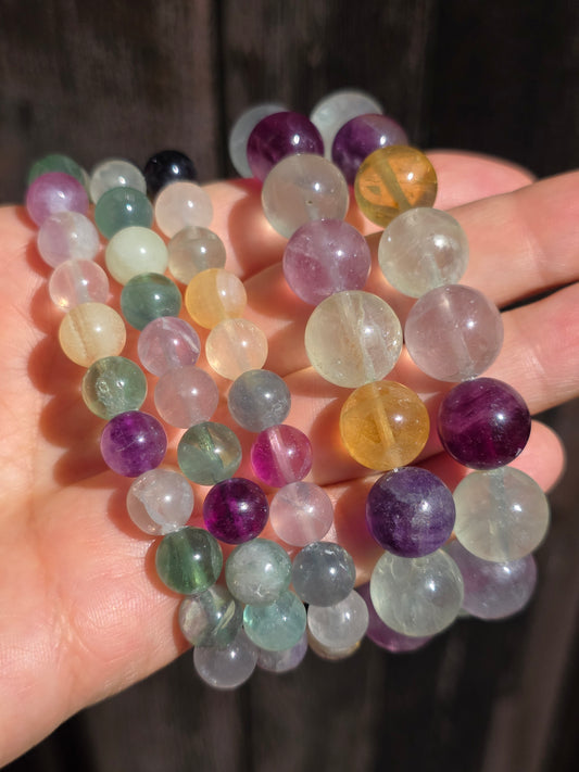 Bracelet Fluorite arc en ciel (3 tailles)