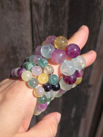 Bracelet Fluorite arc en ciel (3 tailles)
