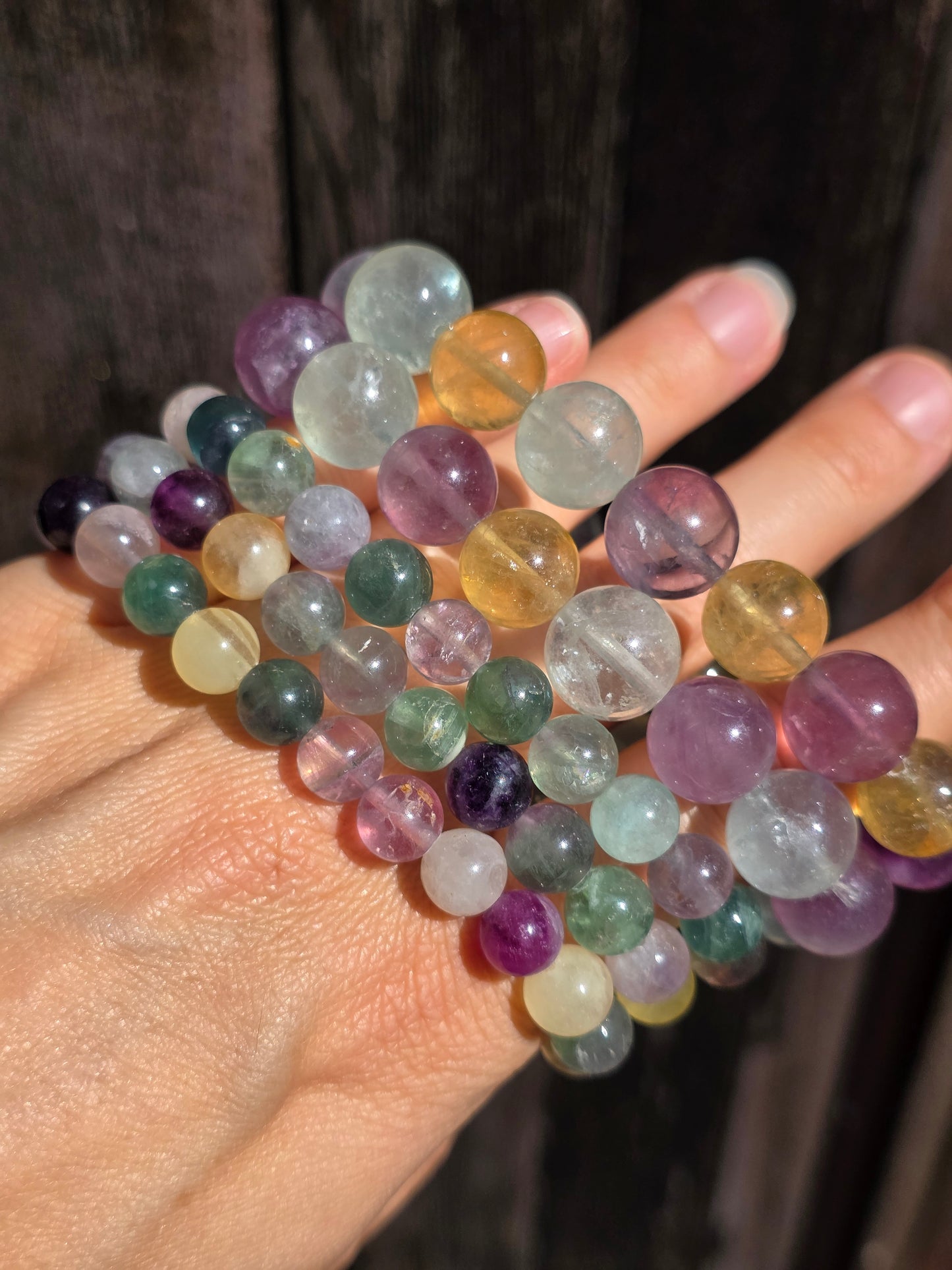 Bracelet Fluorite arc en ciel (3 tailles)