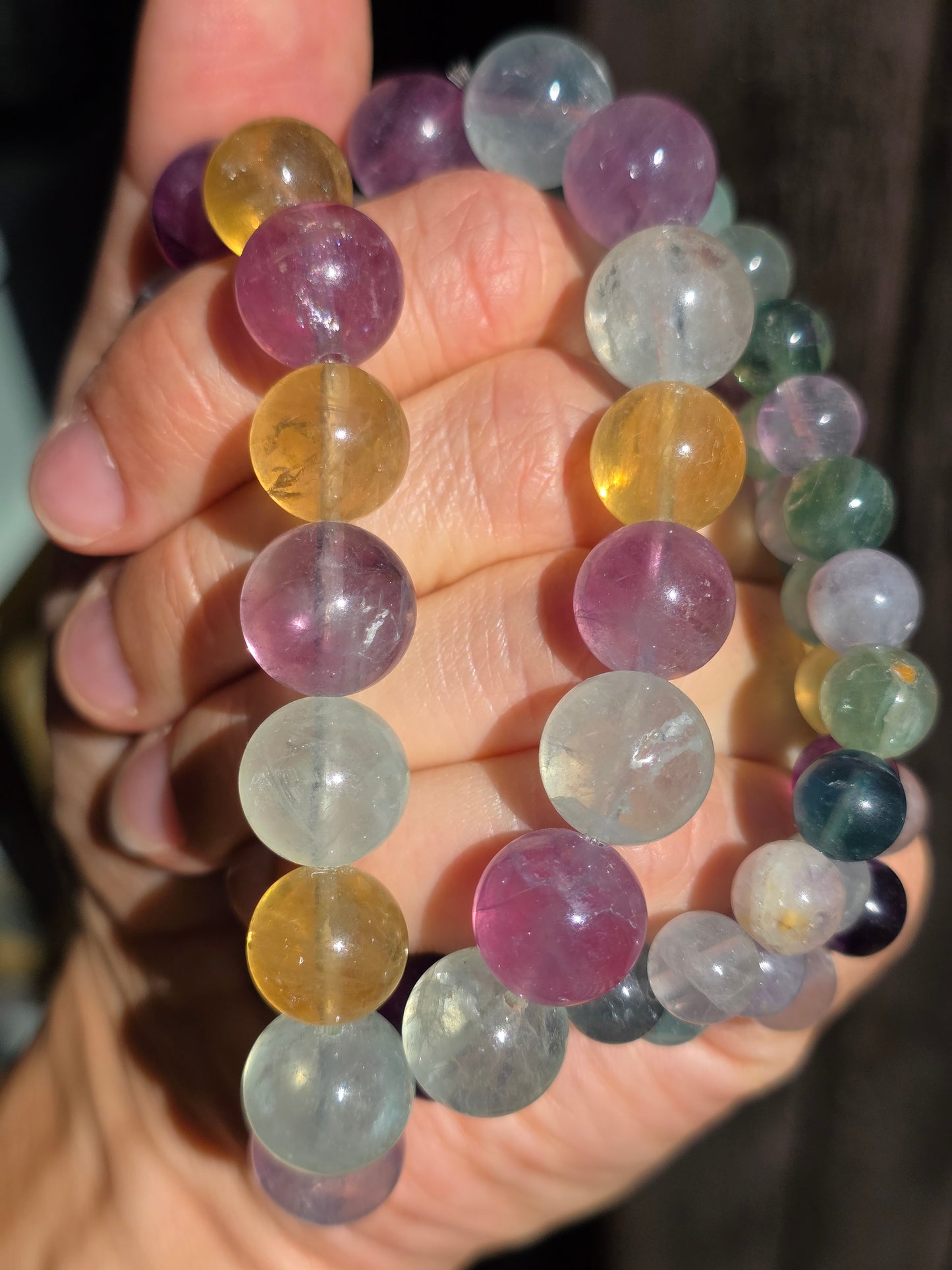 Bracelet Fluorite arc en ciel (3 tailles)
