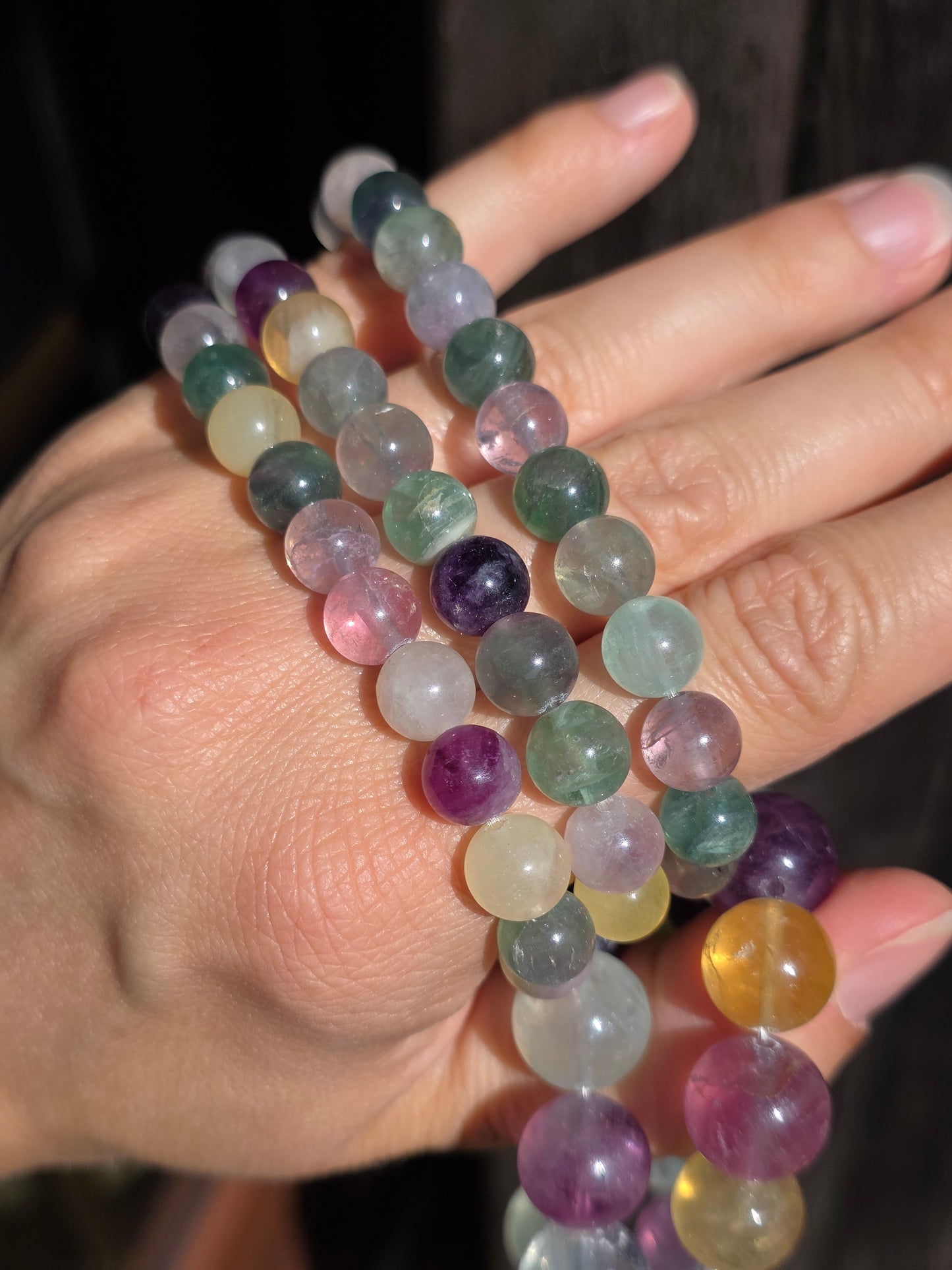 Bracelet Fluorite arc en ciel (3 tailles)