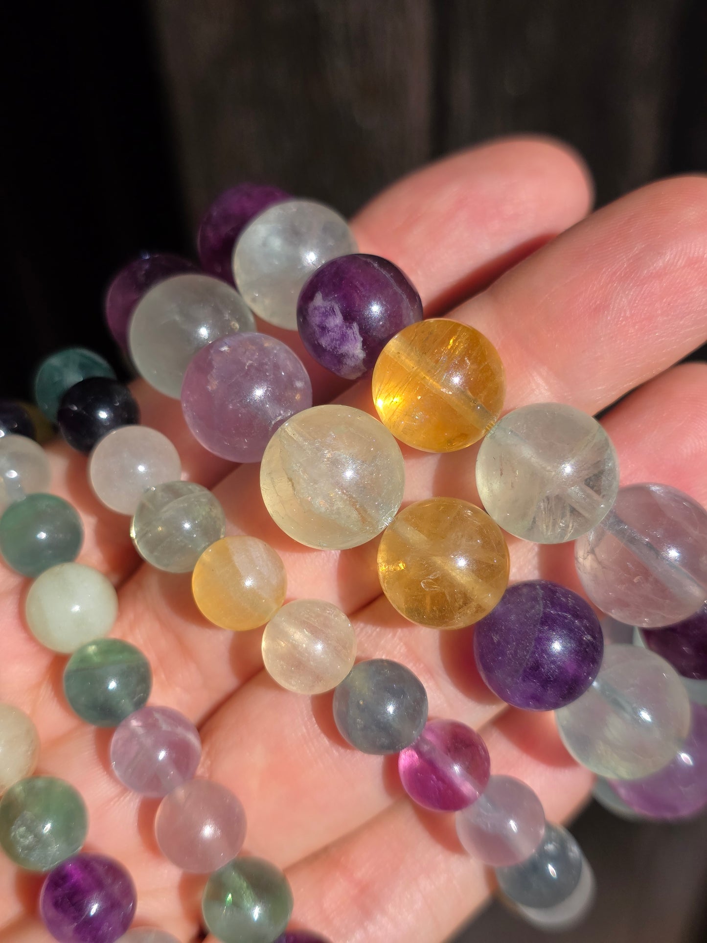 Bracelet Fluorite arc en ciel (3 tailles)