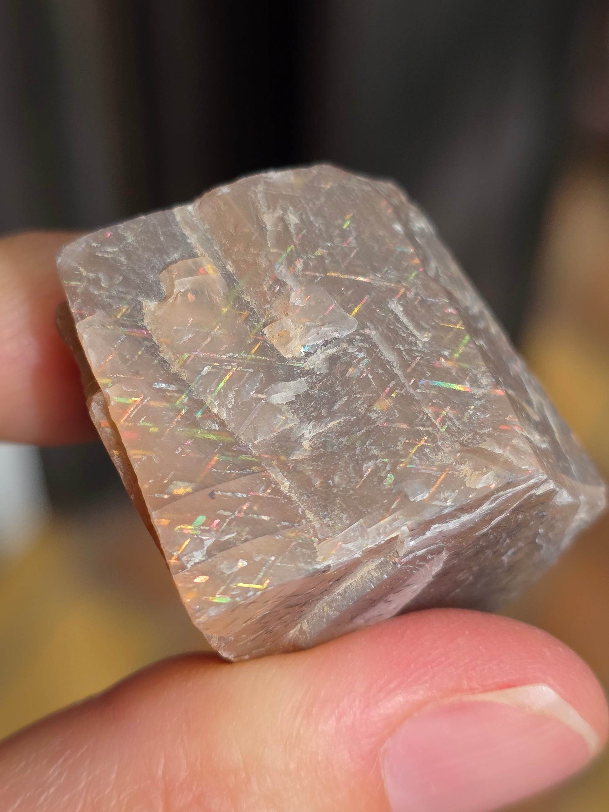 rainbow lattice sunstone, pierre de soleil d'Australie brute