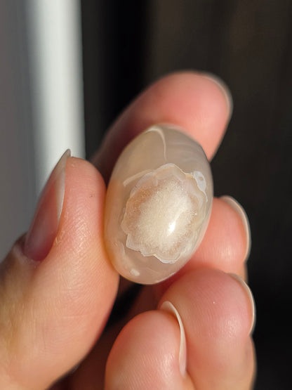 Pendentif Agate fleurs de cerisier D
