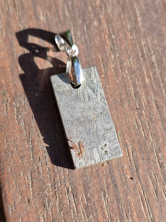 Pendentif en Météorite Sidérite M4