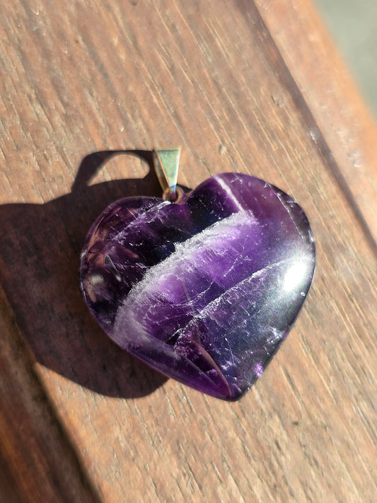 Pendentif cœur Améthyste (à choisir)