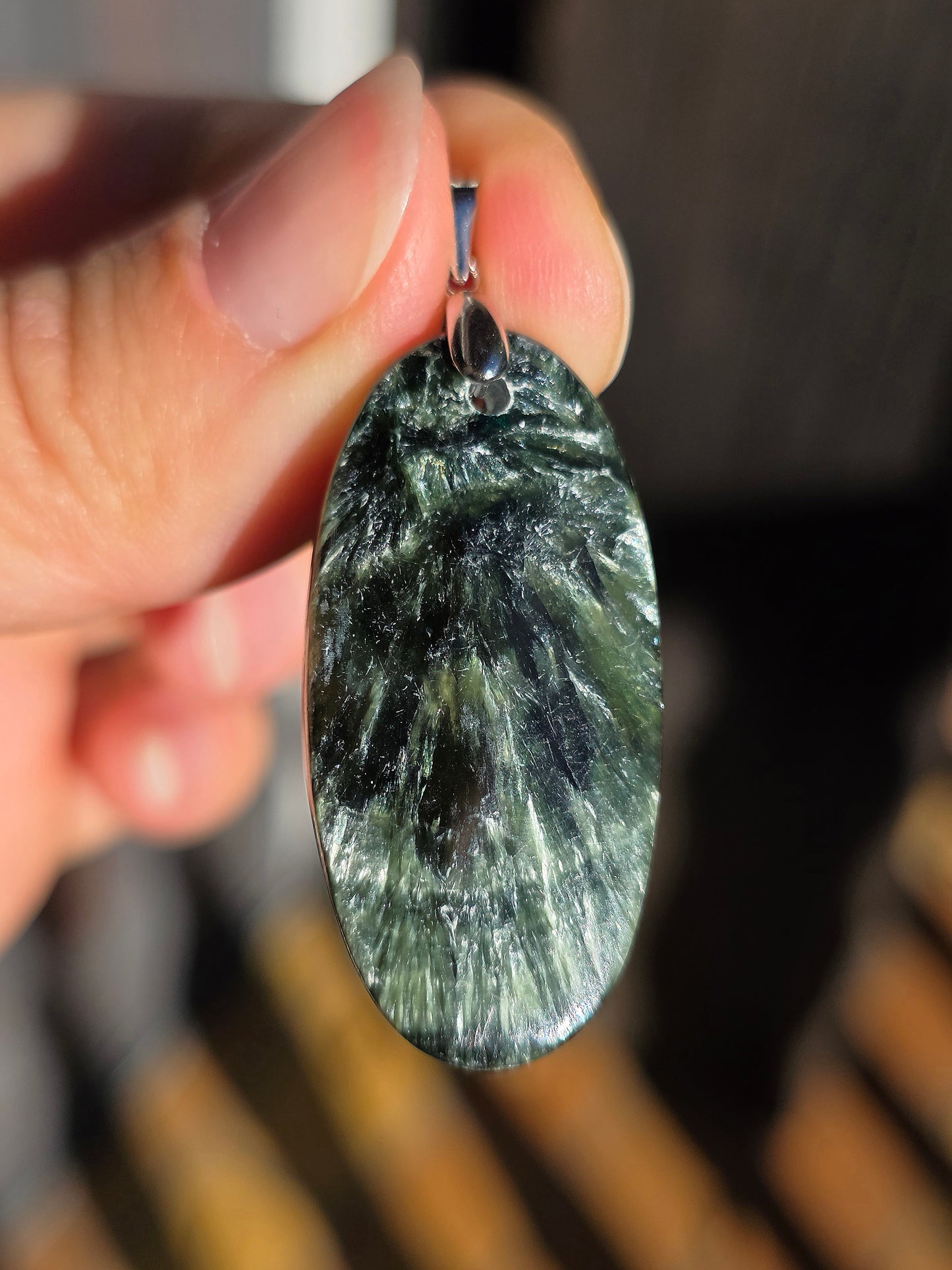 Pendentif en Séraphinite de Russie