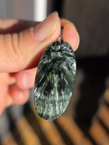 Pendentif en Séraphinite de Russie