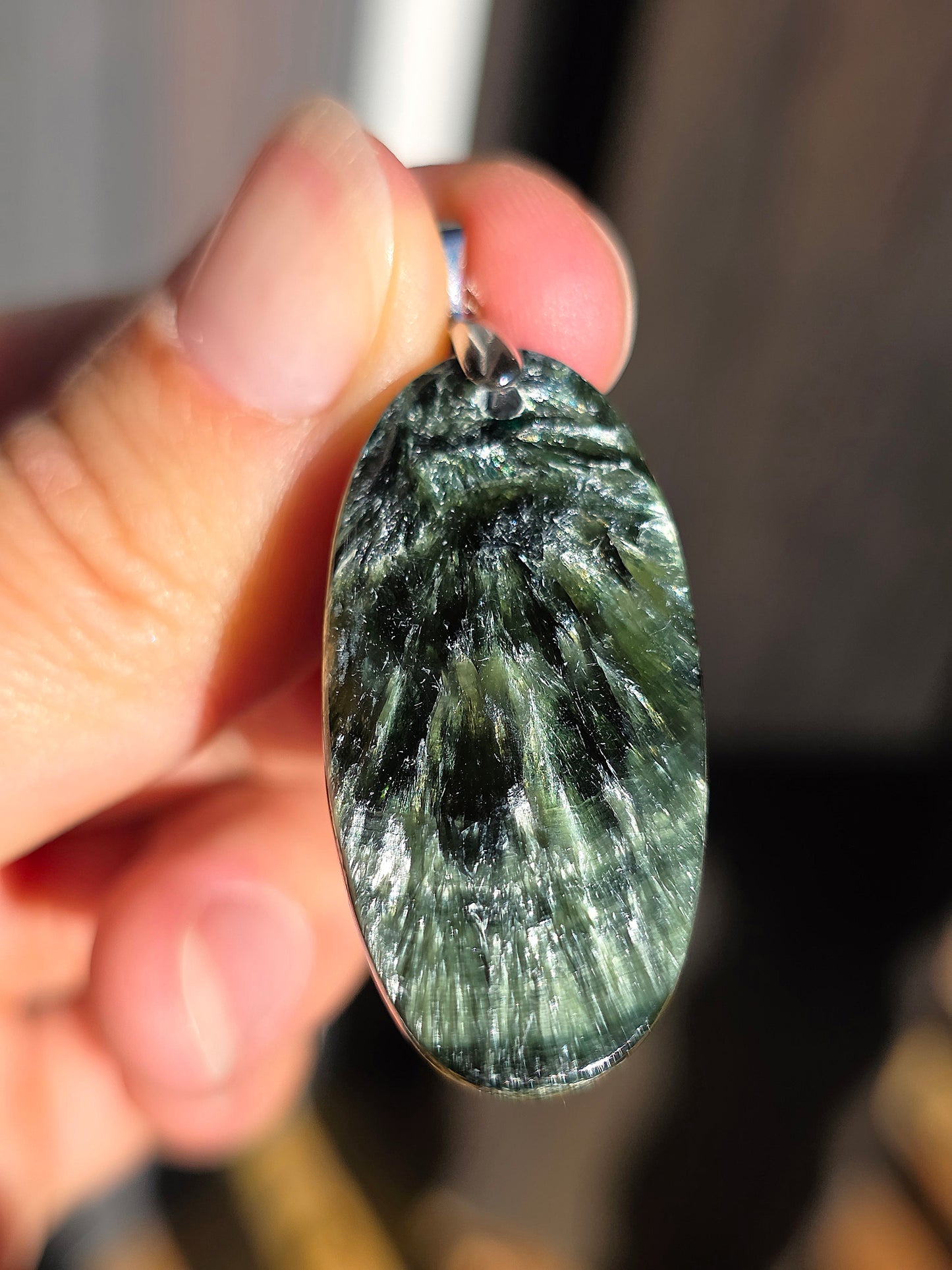 Pendentif en Séraphinite de Russie