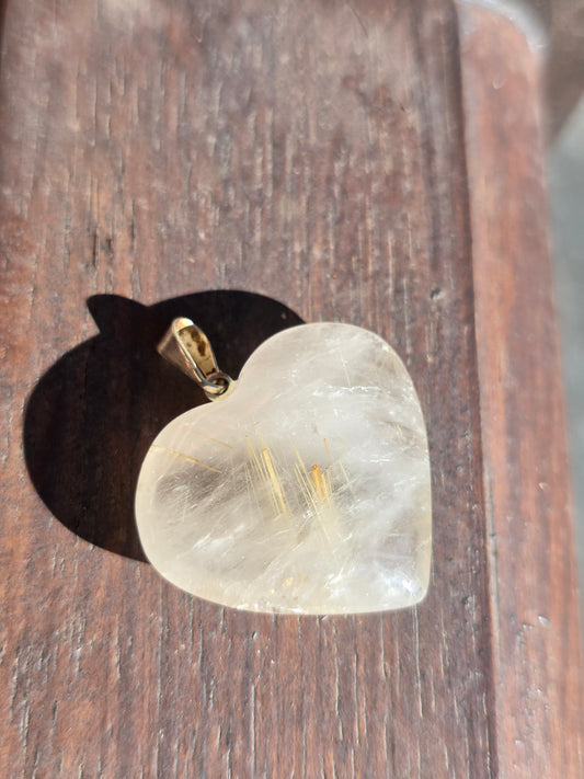 Pendentif cœur en Rutile