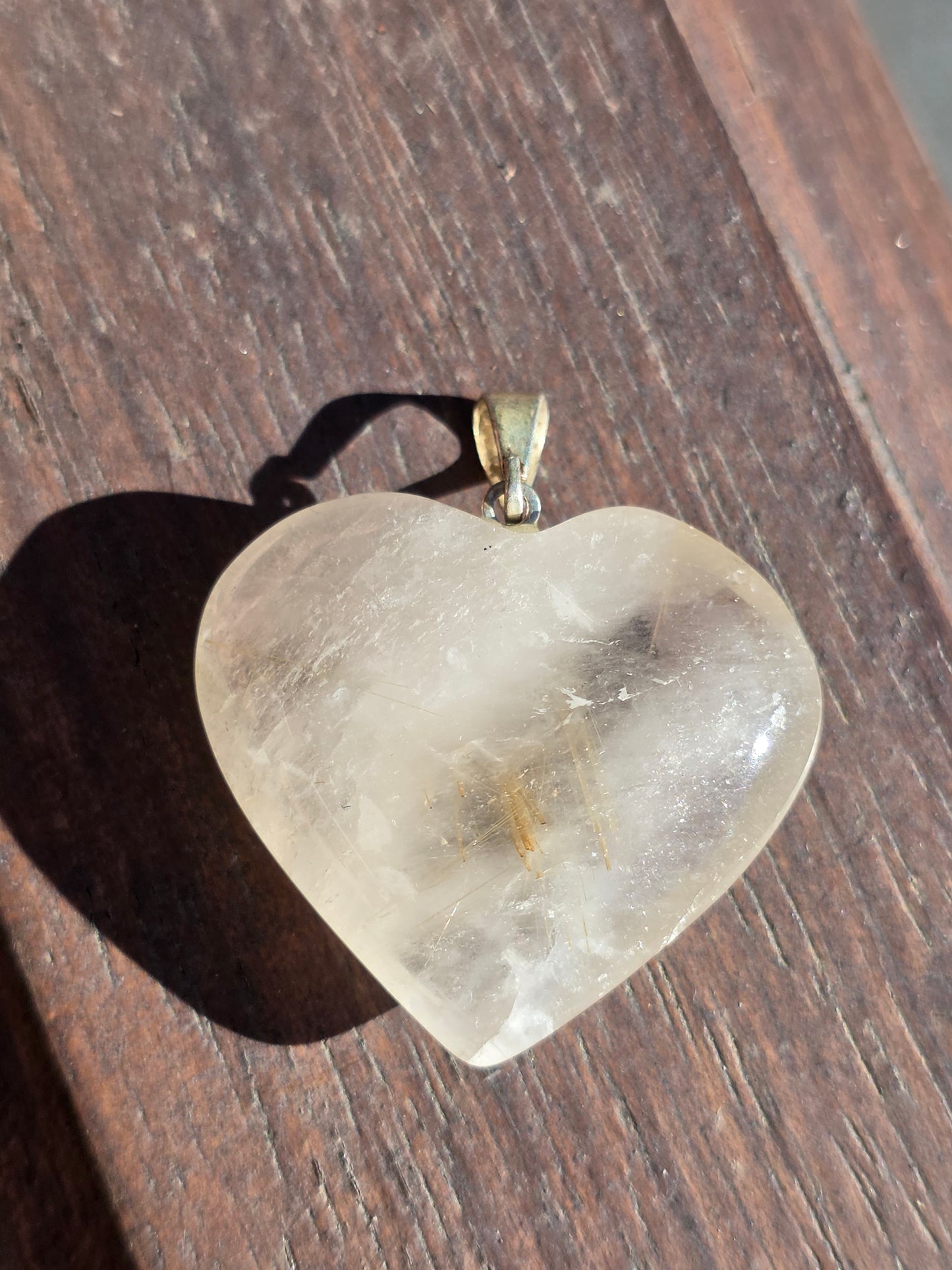 Pendentif cœur en Rutile