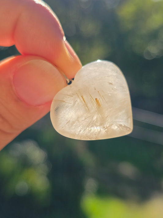 Pendentif cœur en Rutile