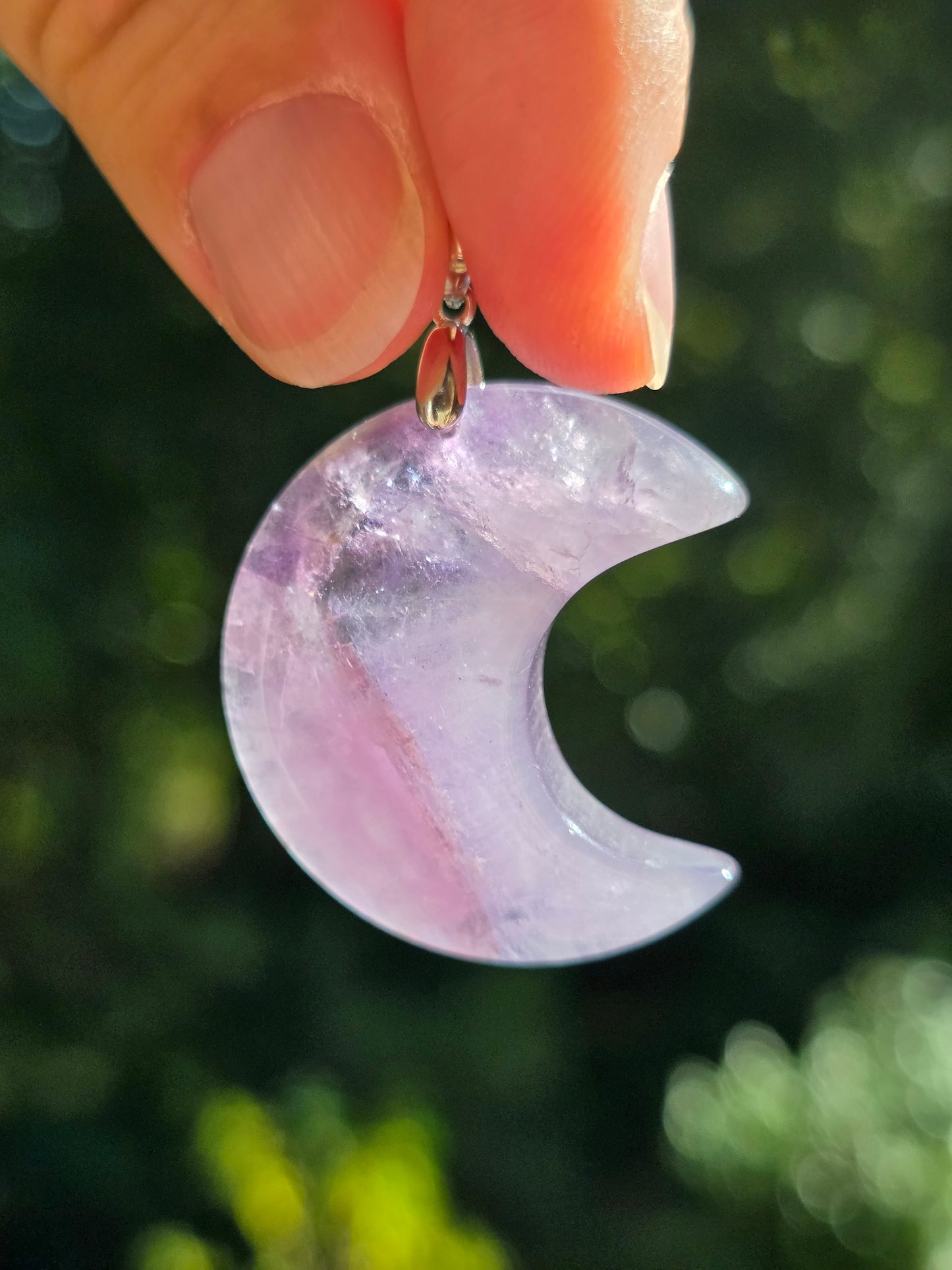 Pendentif Lune en Améthyste