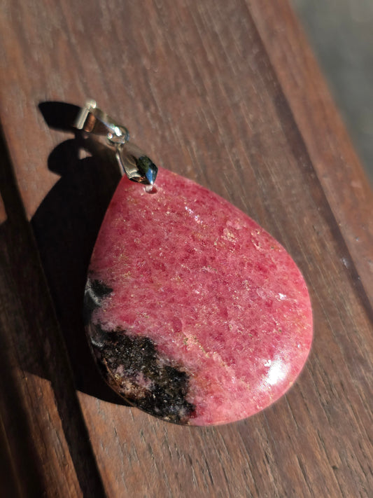 Pendentif Rhodonite