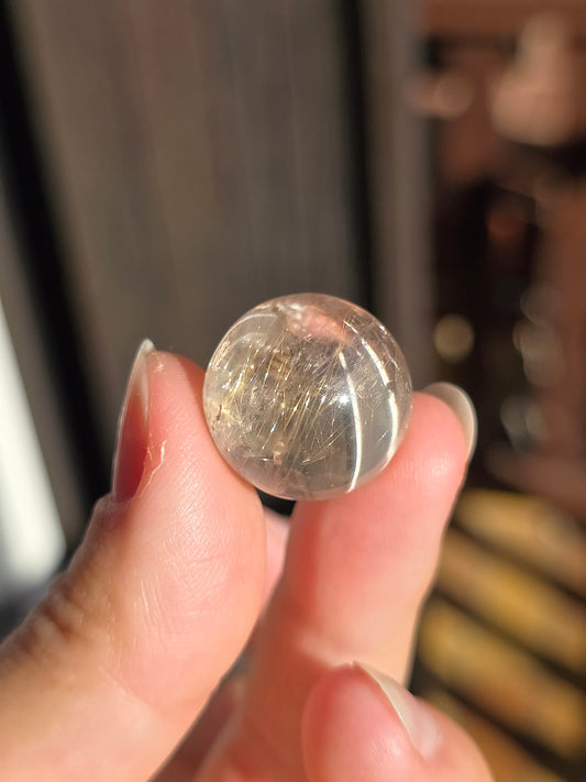Mini sphère Quartz rutile B
