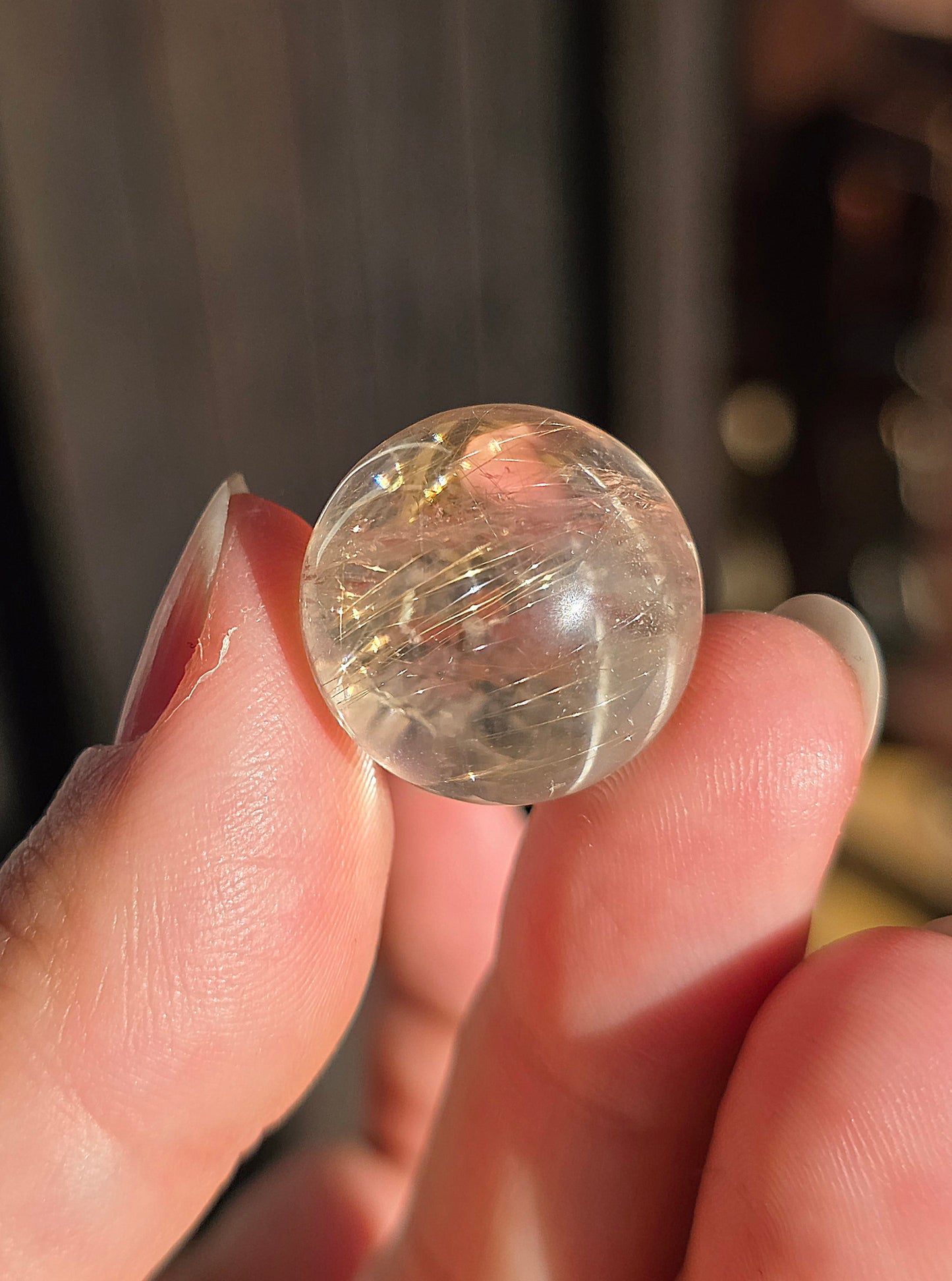 Mini sphère Quartz rutile B