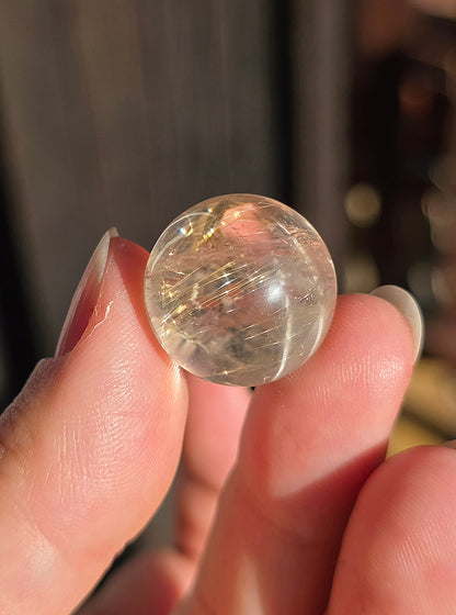 Mini sphère Quartz rutile B