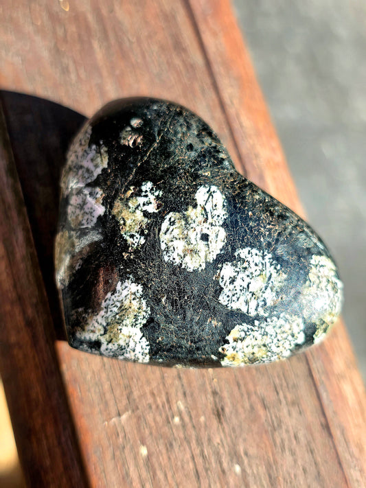 Cœur Obsidienne flocons de neige n°1