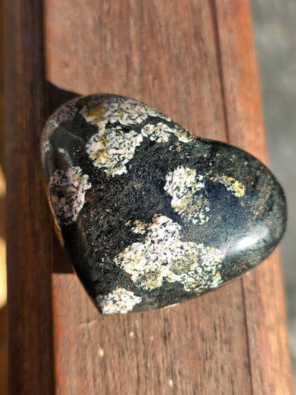 Cœur Obsidienne flocons de neige n°1
