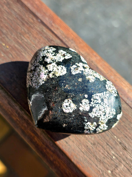 Cœur Obsidienne flocons de neige n°4