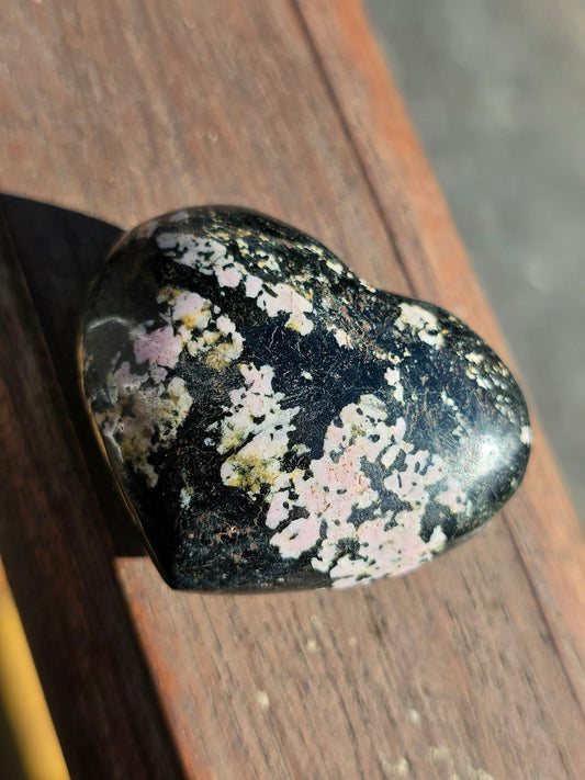 Cœur Obsidienne flocons de neige n°6