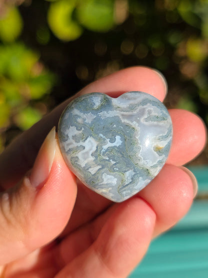 Cœur Agate mousse (à choisir)