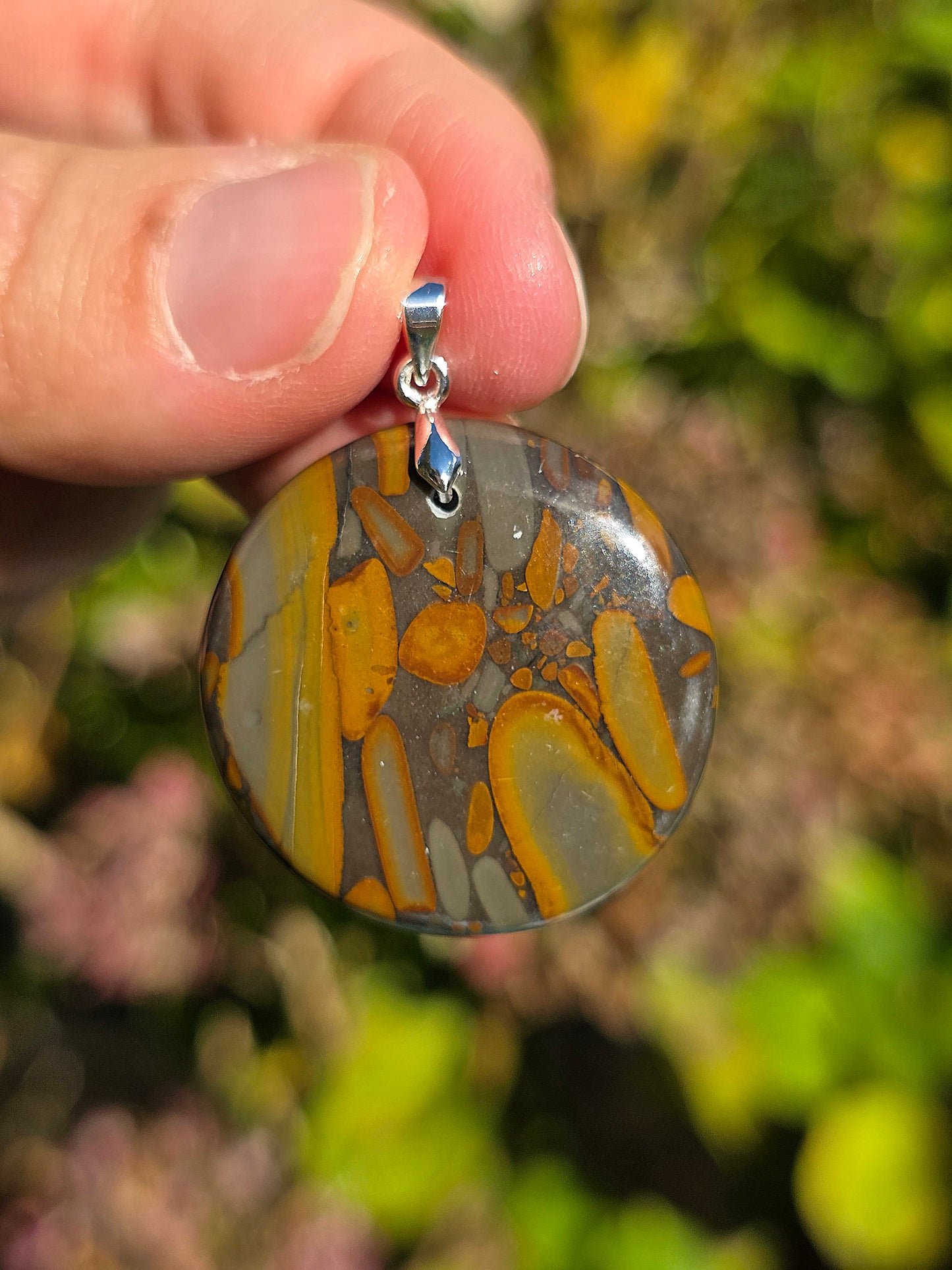 Pendentif Jaspe bambou