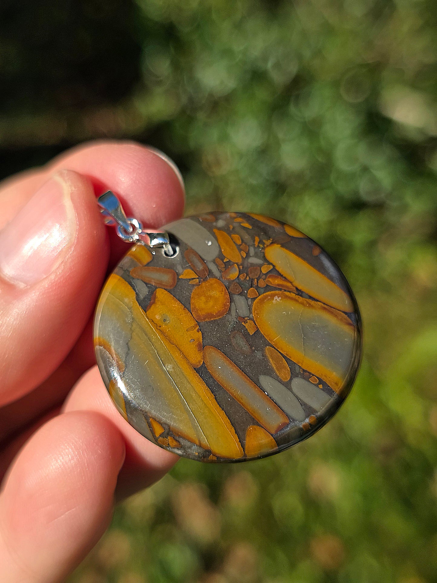 Pendentif Jaspe bambou