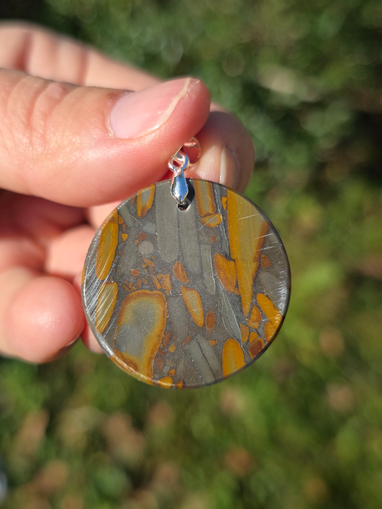 Pendentif Jaspe bambou