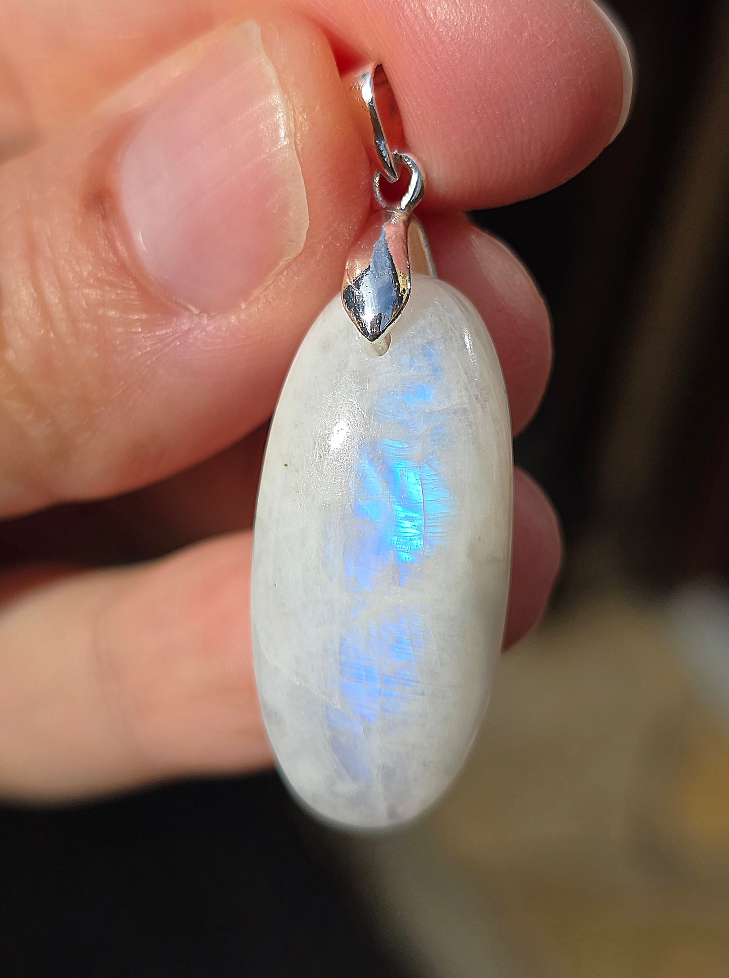 Pendentif Labradorite blanche (à choisir)