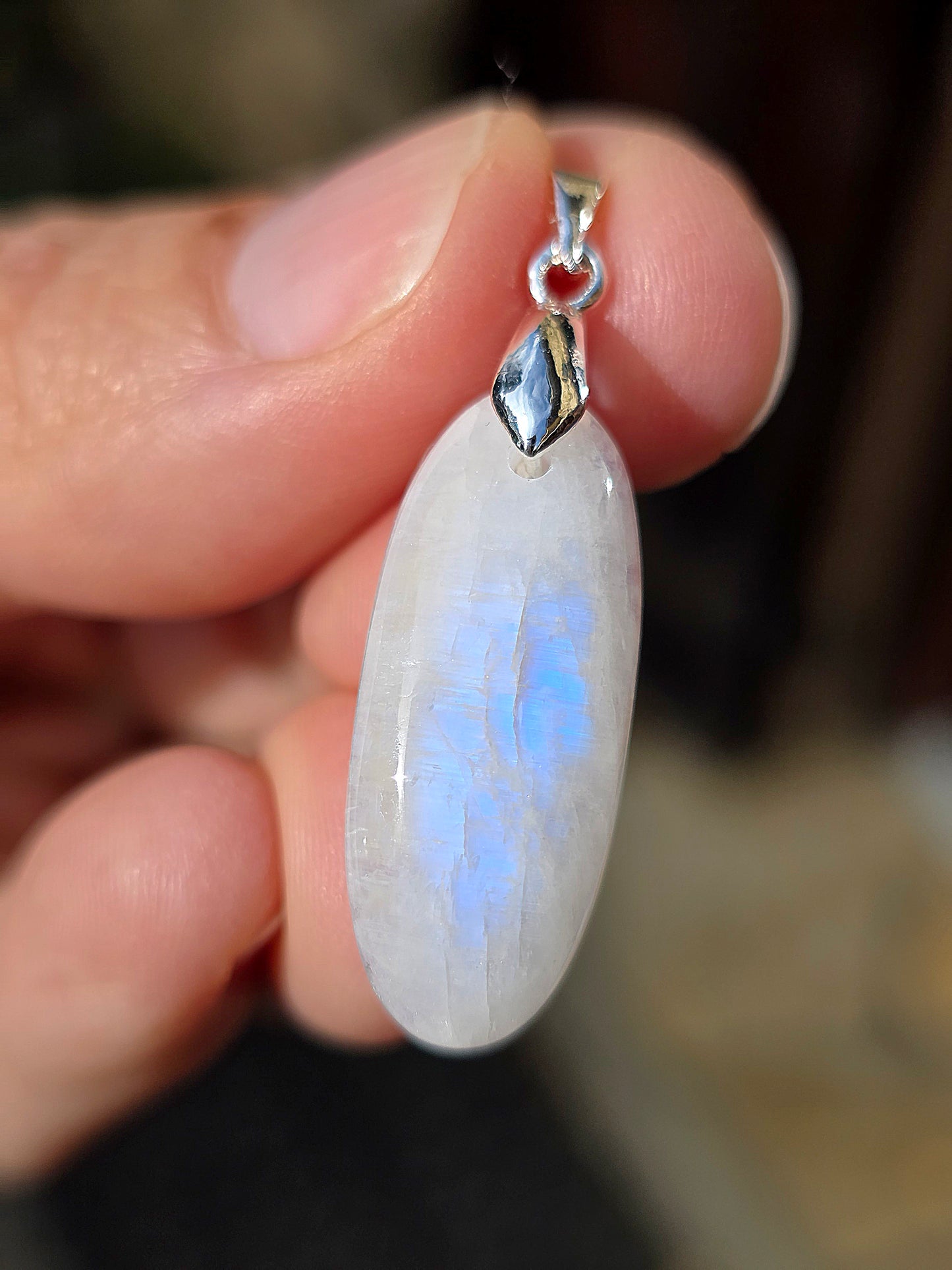 Pendentif Labradorite blanche (à choisir)