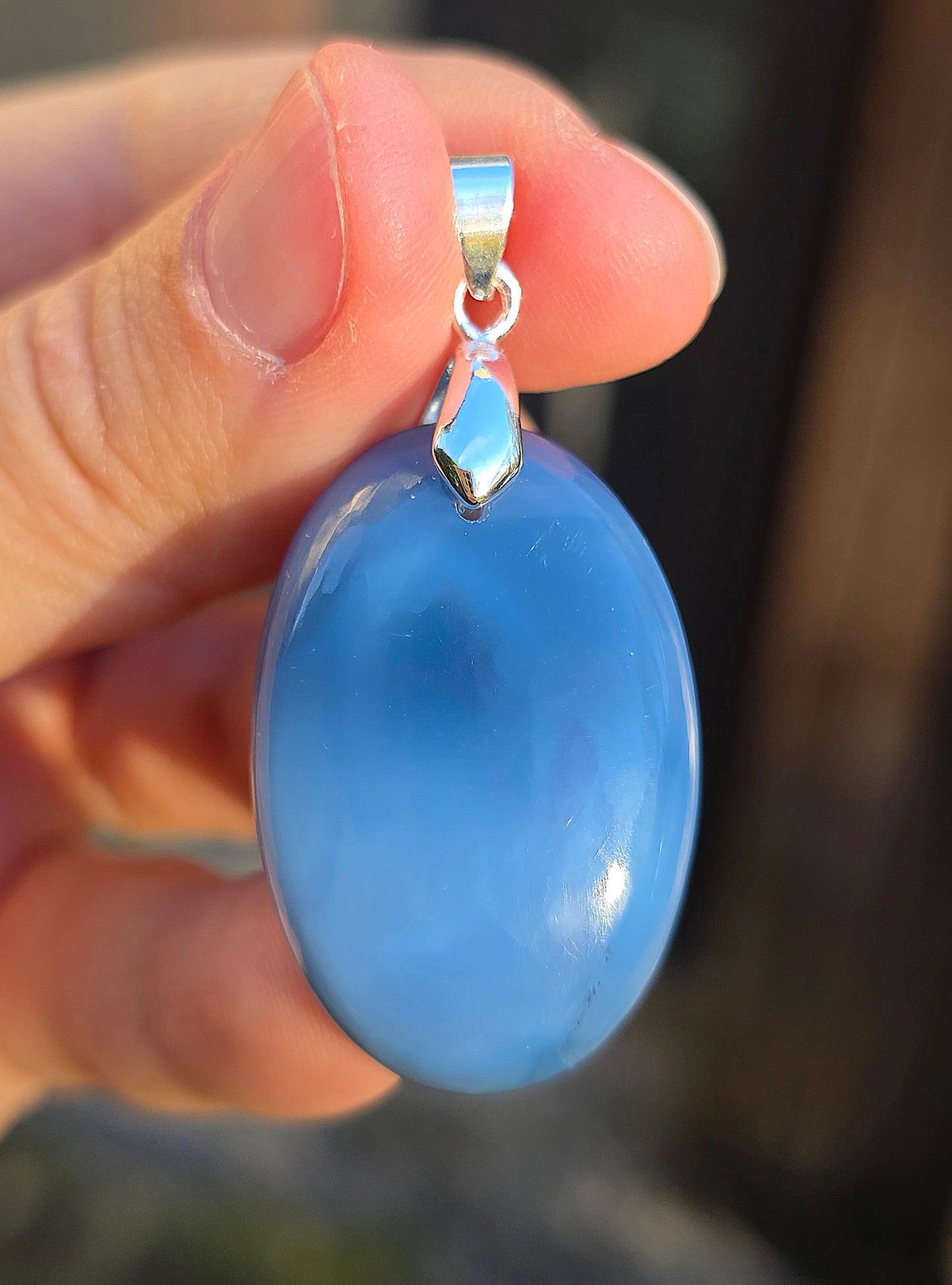 Pendentif Opale bleue (à choisir)