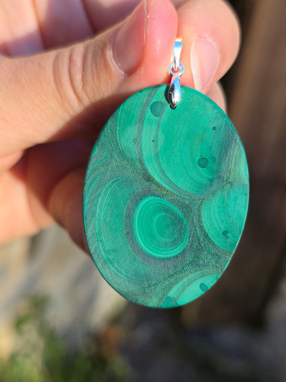 Superbe pendentif en Malachite
