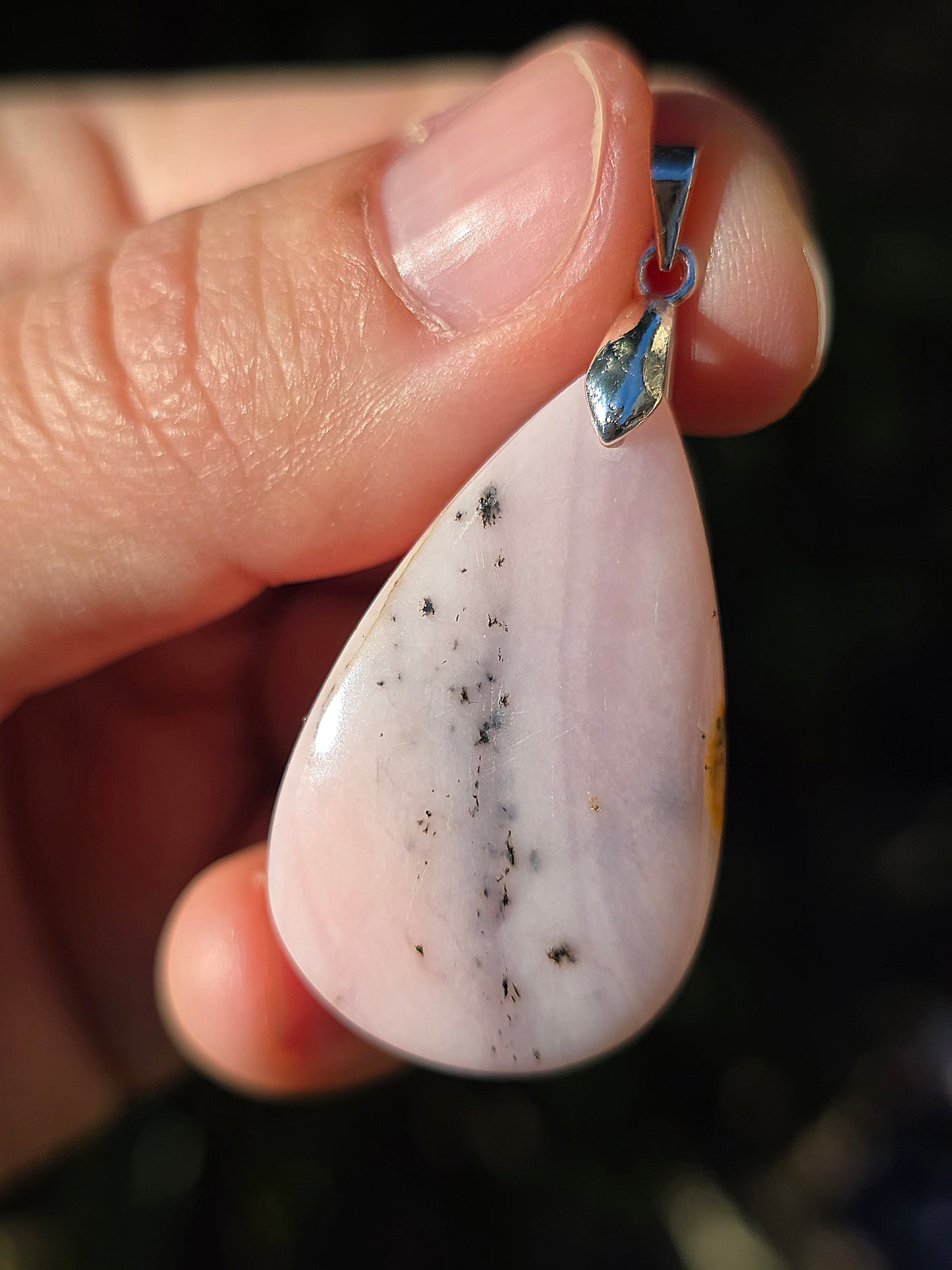 Pendentif Opale rose (à choisir)