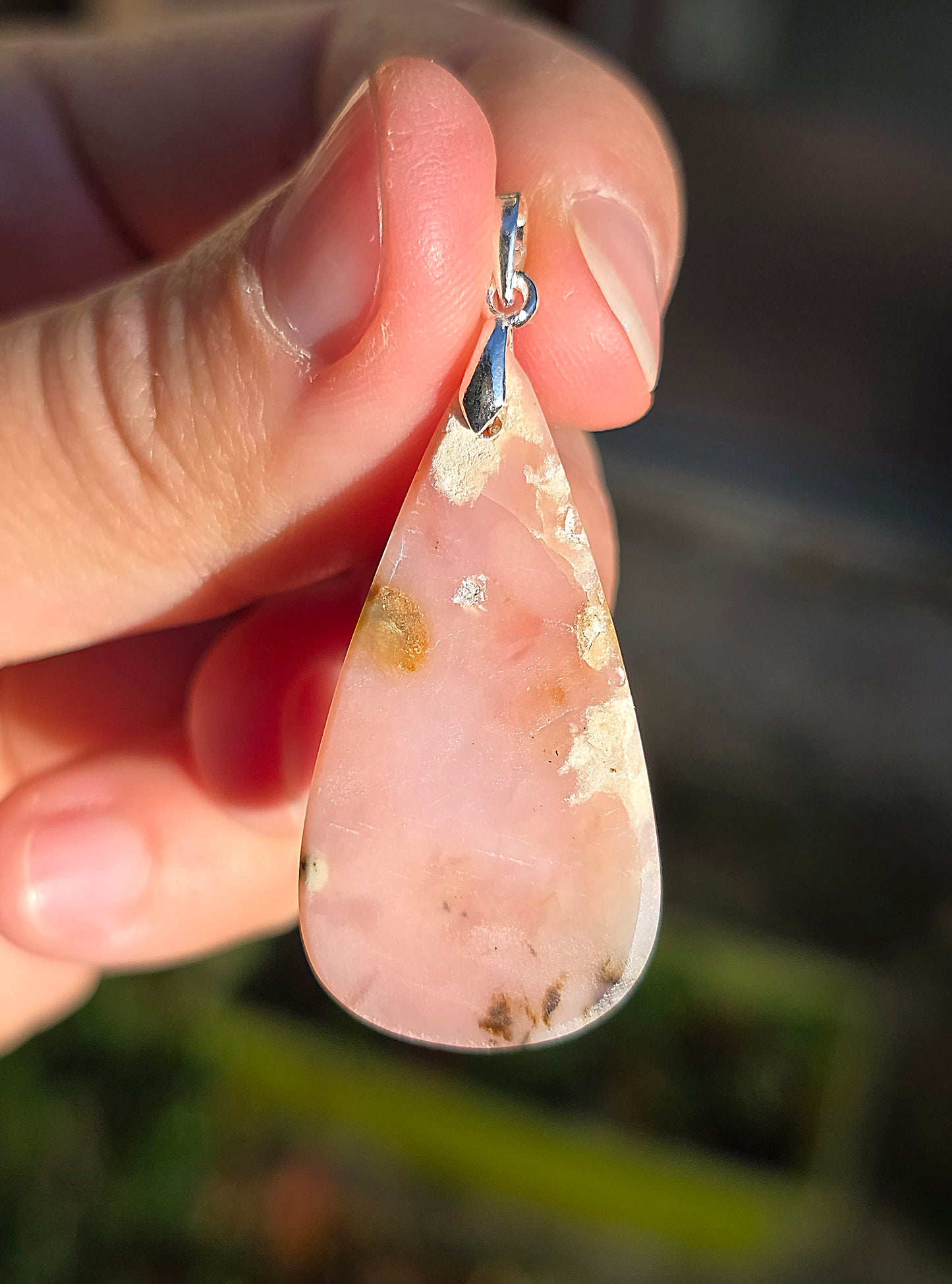 Pendentif Opale rose (à choisir)