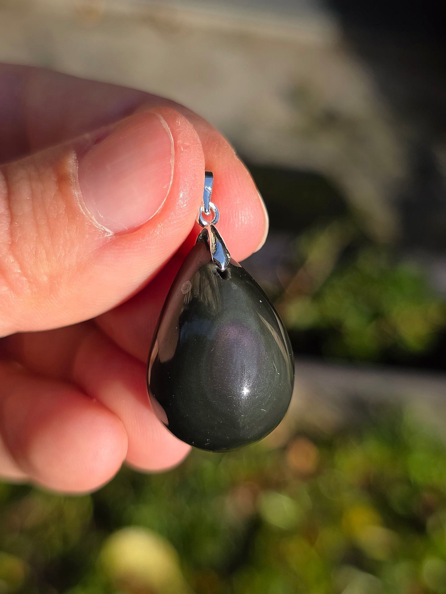 Pendentif Obsidienne Oeil Céleste (à choisir)