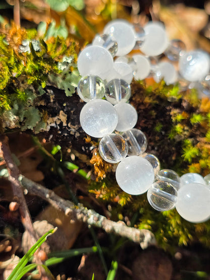 Bracelet Sélénite et Quartz (à choisir)
