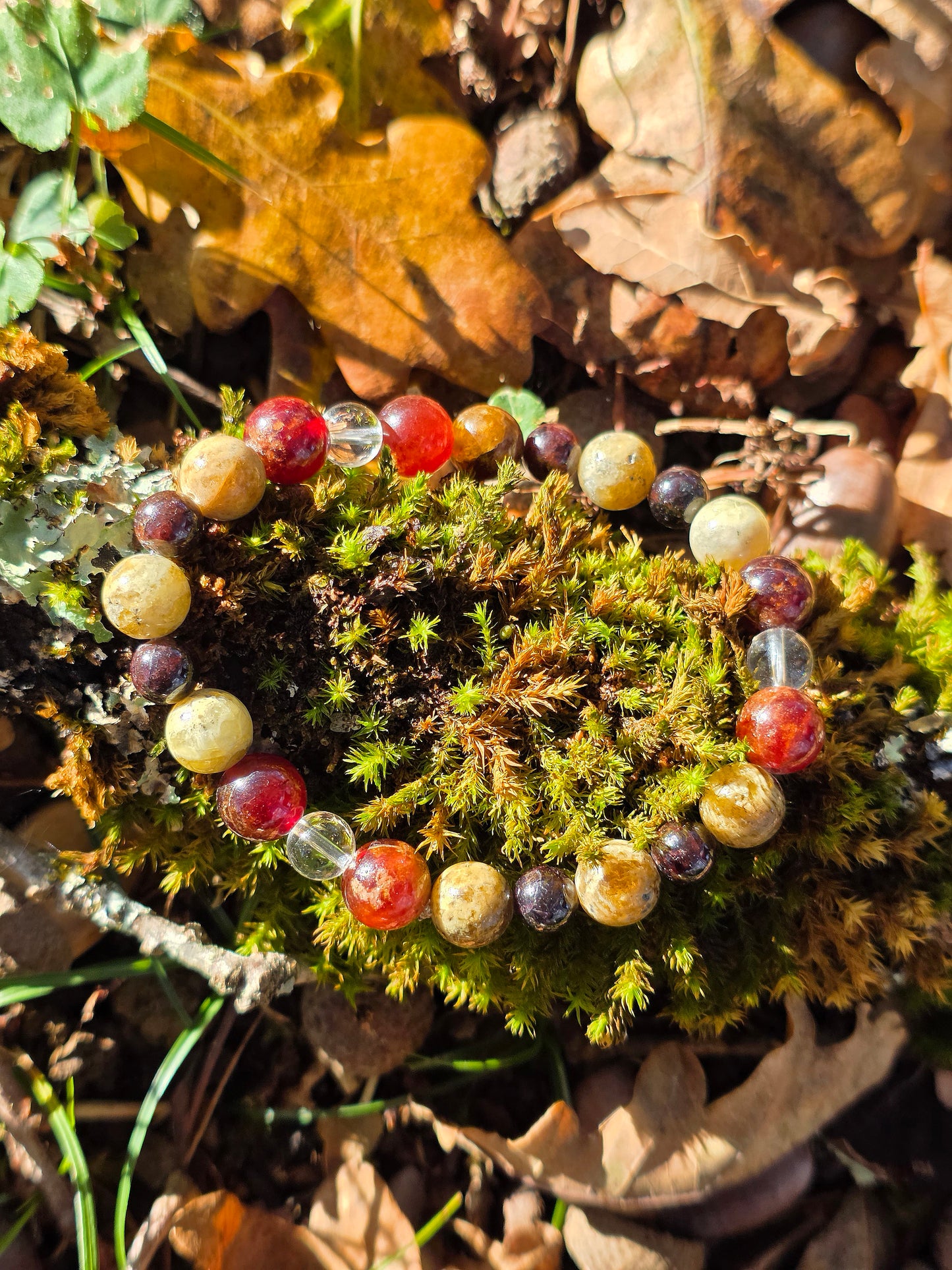 Bracelet 3 Grenats 8mm