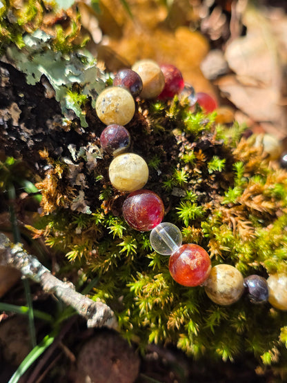 Bracelet 3 Grenats 8mm