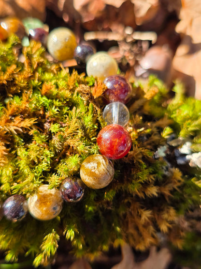 Bracelet 3 Grenats 8mm