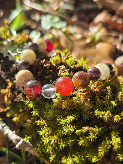 Bracelet 3 Grenats 8mm